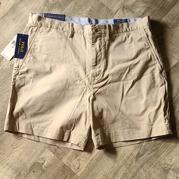 Men Polo Ralph Lauren Shorts Chino Prospect Classic Fit Tan Khaki 40